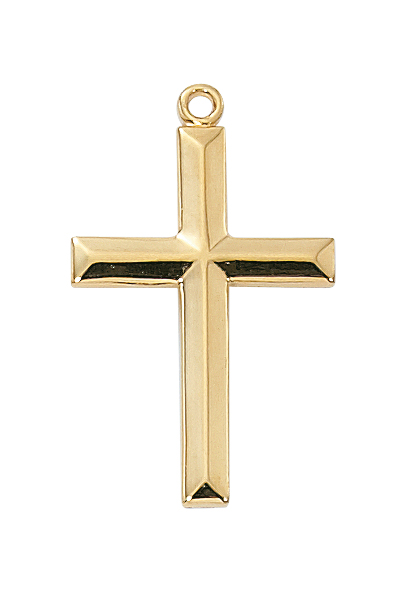 Gold over Sterling Cross Pendant 1 Gold over Sterling Cross Pendant
