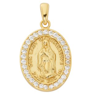 Gold over Sterling Silver Guadalupe medal