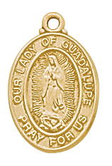 Gold over Sterling Silver Guadalupe medal