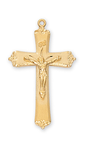 Gold over Sterling Crucifix Pendant