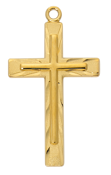 Gold over Sterling Silver Cross Boxed 1 Gold over Sterling Silver Cross Boxed