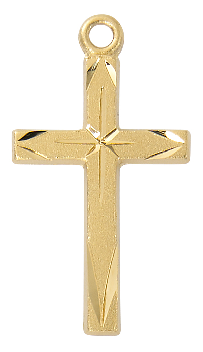 Gold Over Sterling Silver Cross Boxed 1 Gold Over Sterling Silver Cross Boxed