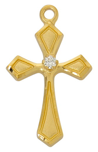 Gold over Sterling Silver Cross Boxed 1 Gold over Sterling Silver Cross Boxed