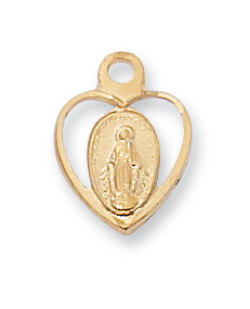 Gold over Sterling Miraculous Pendant
