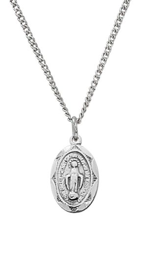 Sterling Miraculous Baby Pendant Boxed