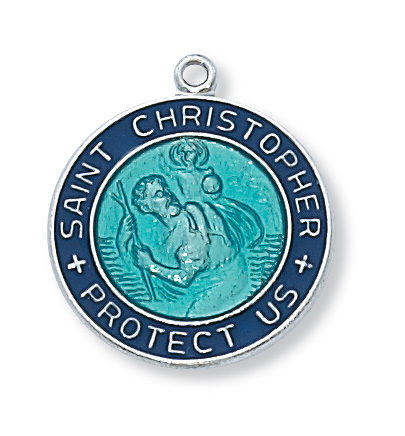 Sterling Silver St. Christopher Pendant 1 Sterling Silver St. Christopher Pendant