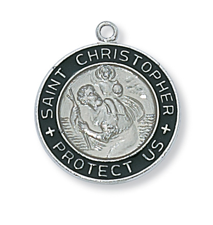Sterling Silver St. Christopher Pendant 1 Sterling Silver St. Christopher Pendant