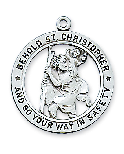 Sterling Silver St. Christopher Pendant 1 Sterling Silver St. Christopher Pendant