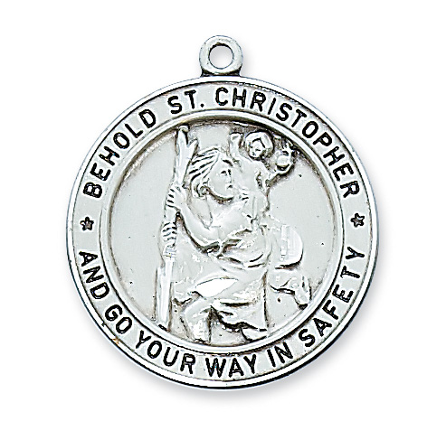 Sterling Silver St. Christopher Pendant 1 Sterling Silver St. Christopher Pendant