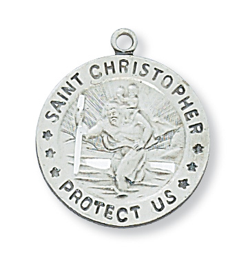 Sterling Silver St. Christopher Pendant 1 Sterling Silver St. Christopher Pendant