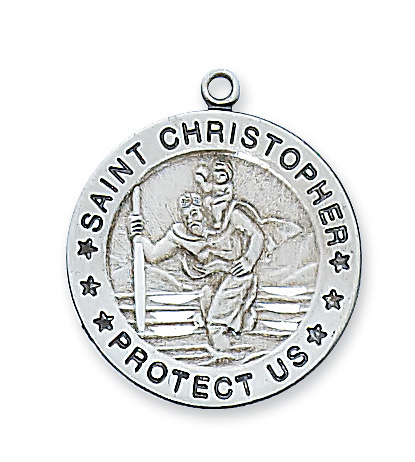 Sterling Silver St. Christopher Pendant 1 Sterling Silver St. Christopher Pendant