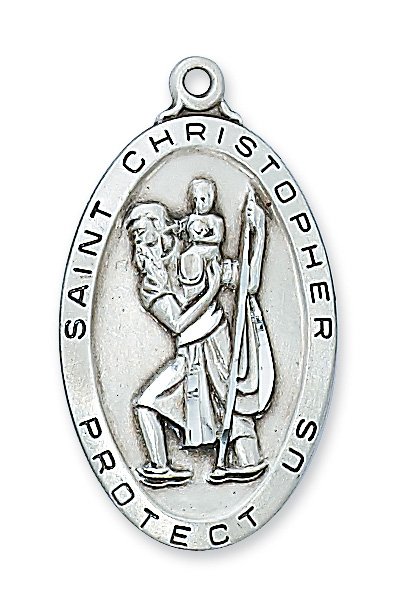 Sterling Silver St. Christopher Pendant 1 Sterling Silver St. Christopher Pendant