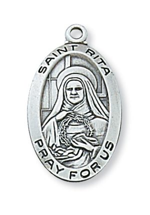 Sterling Silver St. Rita Pendant