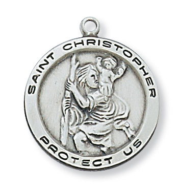 Sterling Silver St. Christopher Pendant 1 Sterling Silver St. Christopher Pendant