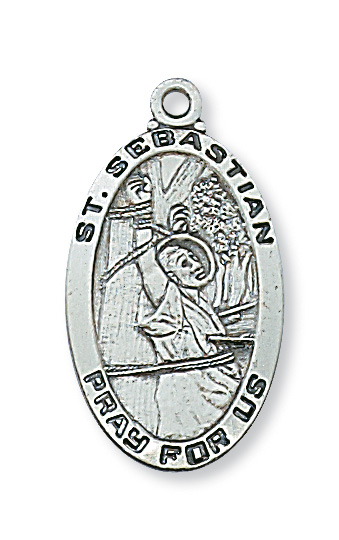 Sterling Silver St. Sebastian Pendant 1 Sterling Silver St. Sebastian Pendant