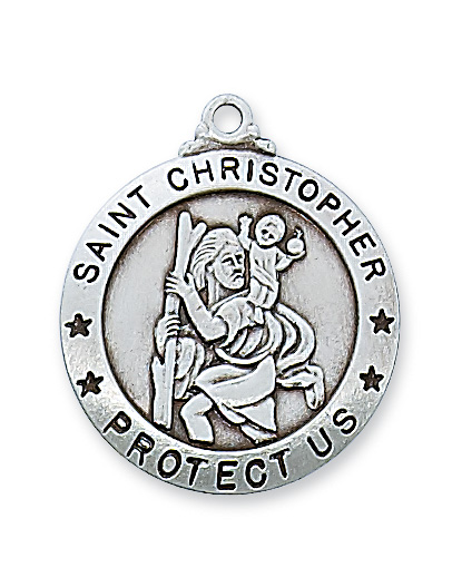 Sterling Silver St. Christopher Pendant 1 Sterling Silver St. Christopher Pendant