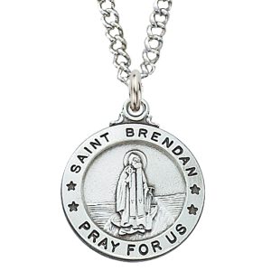 Sterling Silver St. Brendan Pendant