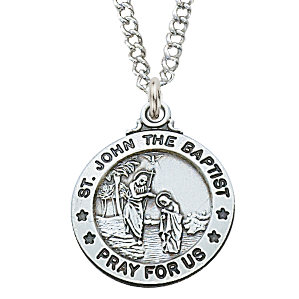 Sterling Silver St. John the Baptist Pendant 1 Sterling Silver St. John the Baptist Pendant