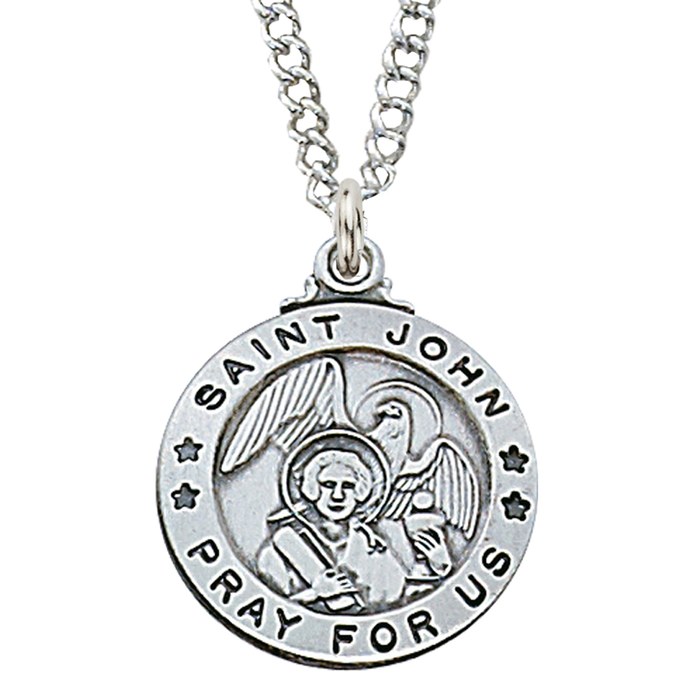 Sterling Silver St. John the Evangelist Pendant 1 Sterling Silver St. John the Evangelist Pendant