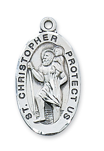 Sterling Silver St. Christopher Pendant 1 Sterling Silver St. Christopher Pendant