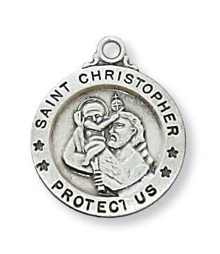 Sterling Silver St. Christopher Pendant 1 Sterling Silver St. Christopher Pendant