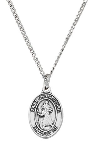 Sterling St Christopher Baby Pendant Boxed