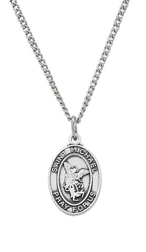 Sterling St Michael Baby Pendant Boxed