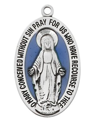 Sterling Miraculous Blue Epoxy Boxed