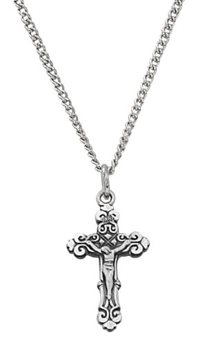 Sterling Crucifix on Baby Chain and Box
