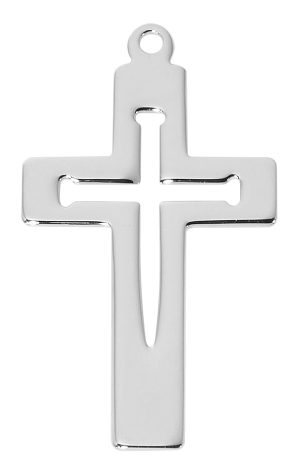 Sterling Cross cut out nail cross