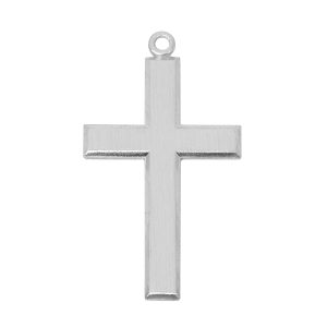Sterling Silver Brushed Cross