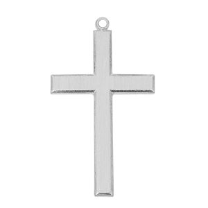Sterling Silver Brushed Cross