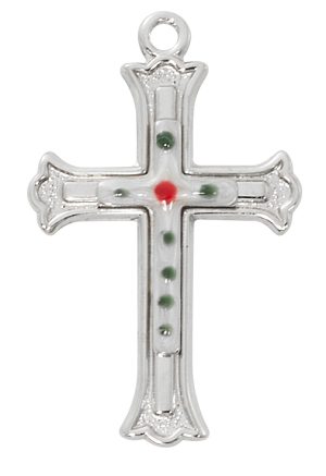Sterling Silver Cloisonne Cross