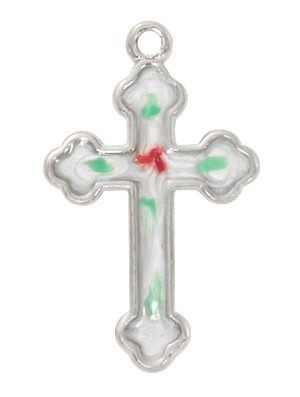 Sterling Silver Cloisonne Cross
