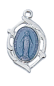 Sterling Silver Miraculous Pendant Boxed