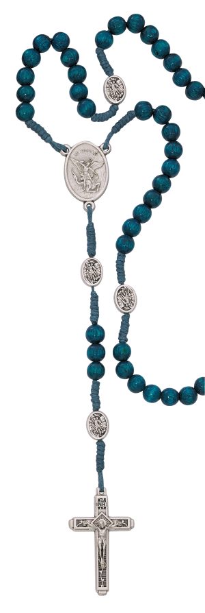 Blue Corded Michael Rosary Boxed