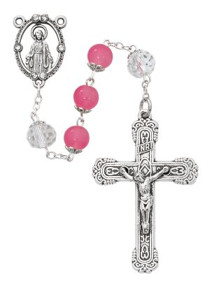 Pink Rosary Boxed