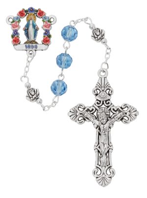 MIRACULOUS BLUE ROSARY DELUXE BOXED