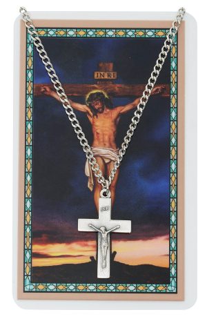 CRUCIFIX ON 24" CH W/ PRAYER