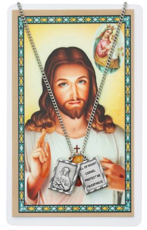 SCAPULAR PENDANT & PRAYER CARD