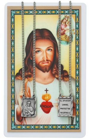 SCAPULAR PENDANT & PRAYER CARD