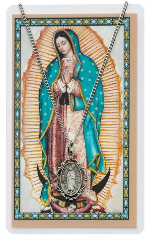 PEWTER GUADALUPE CARD & MEDAL