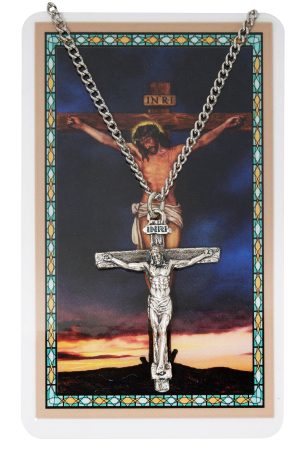 CRUCIFIX ON 24" CH W PRAYER