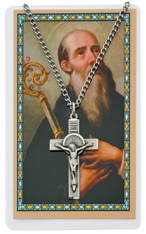ST. BENEDICT CROSS & PRAY CARD