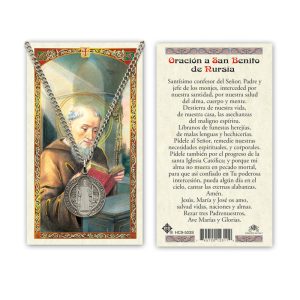 ST BENEDICT SPANISH HOLY PRAYER CARD