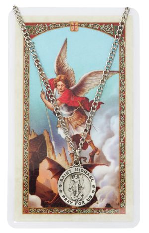 ST MICHAEL SPANISH HOLY PRAYER CARD