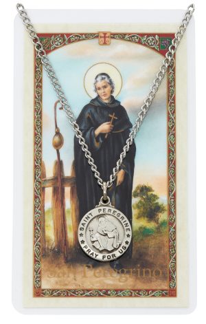 ST PEREGRINE SPANISH HOLY PRAYER CARD