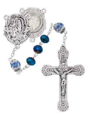 Lourdes Metallic Rosary Boxed
