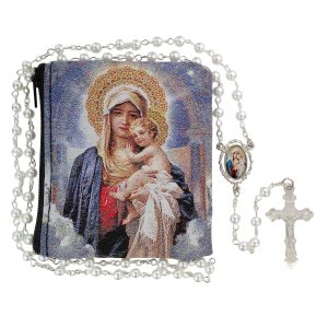 Mother & Child Rosary in Mother Child Pouch