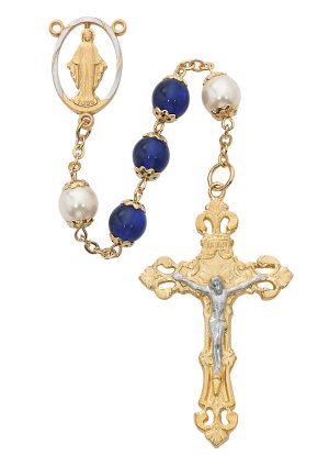 Blue Miraculous Rosary Boxed